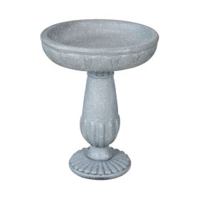 21.2-Inch H Glass Fiber Reinforced Concrete Construction Garden Bird Bath
