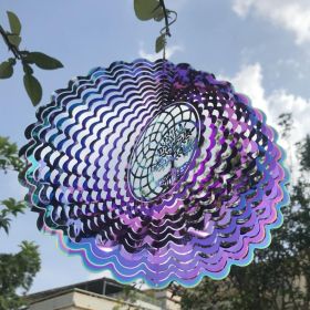 1pc 3D Hanging Wind Spinner Outdoor Decor For 3D Garden Wind Chimes Metal Yard Spinners 3D Stainless Steel Spinner Gifts Tree Of Life 3D Spinner (Color: Colorful)