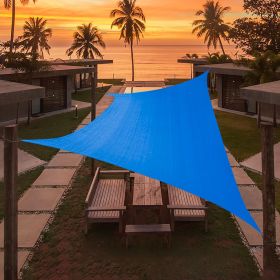 Artpuch Custom Size Sky Blue Sun Shade Sail Triangle Canopy 185 GSM Durable Fabric UV Block Awning for Outdoor Patio Garden Backyard (Customized (Color: Sky Blue, size: 09'x22')